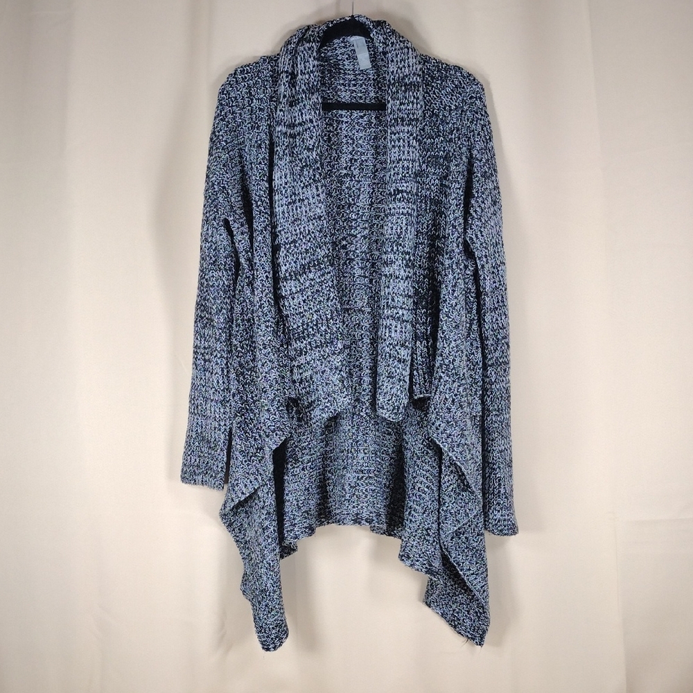Charlotte Russe Cardigan Women’s XL Blue Gray Open Front Flowy Stretch Knit